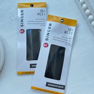 SINGER 00880 Hook and Loop Adhesive Back Tape x2, 3/4-Inch by 18-Inch, Black